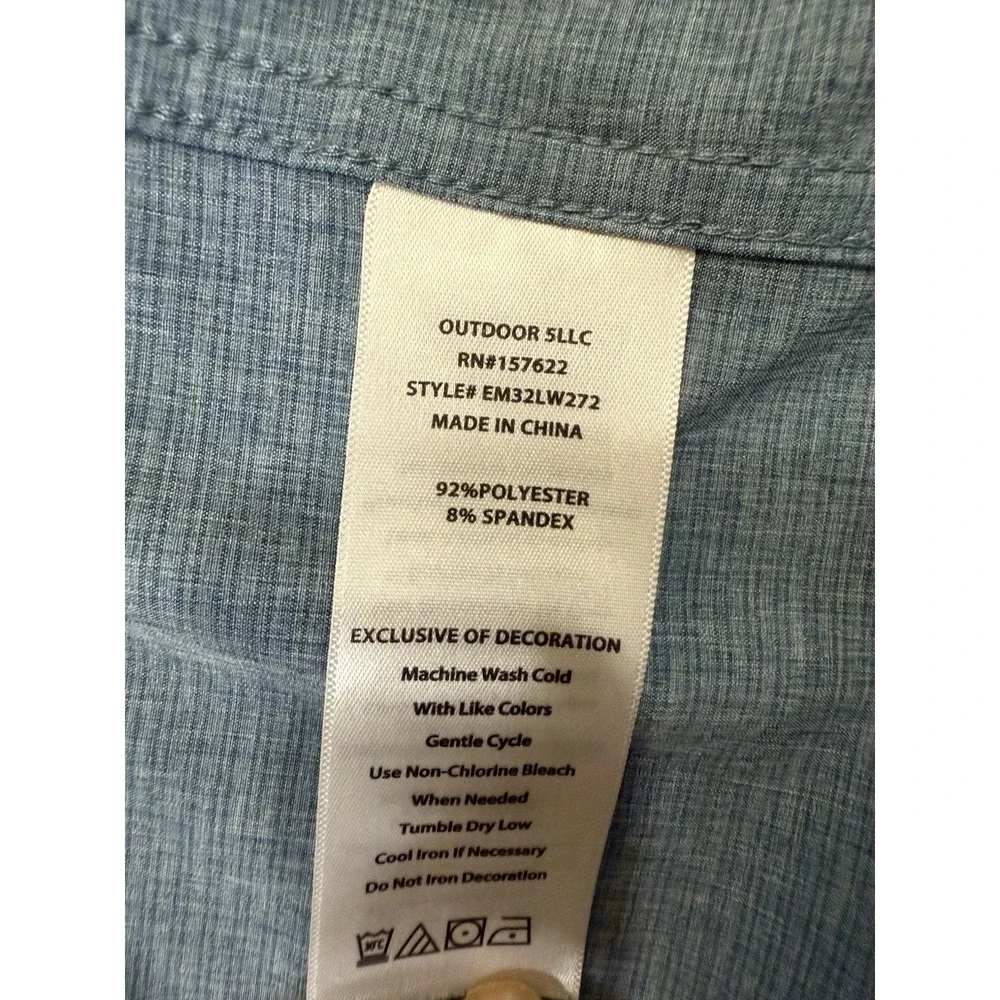 Eddie Bauer Men's Long Sleeve Blue Shirt Size‎ XL Pre Owned